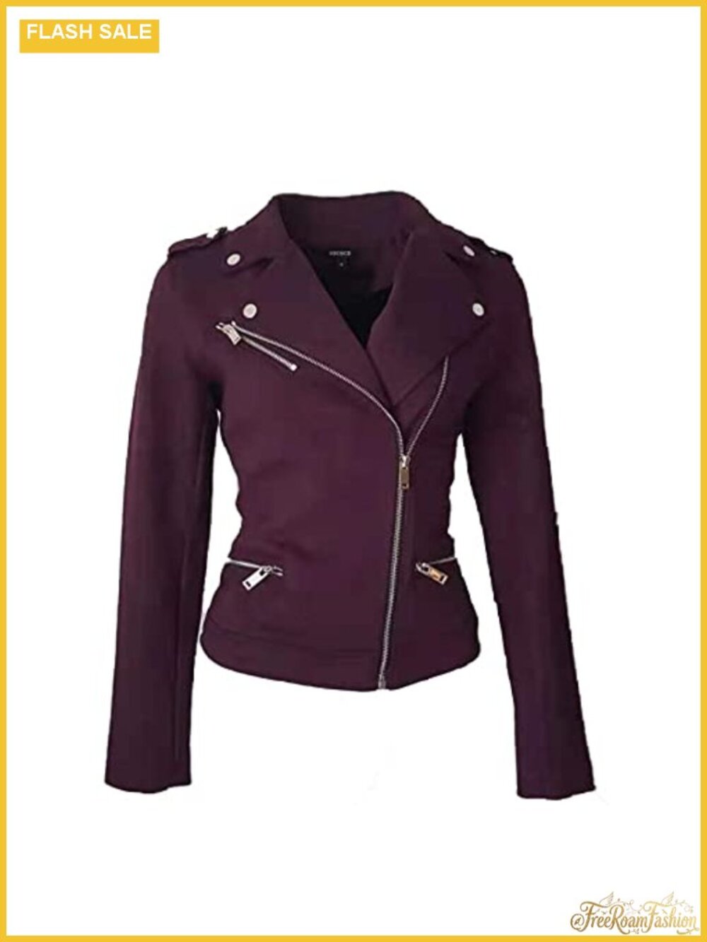 Faux Suede Jacket Women Long Sleeve Zipper Casual Outwear
